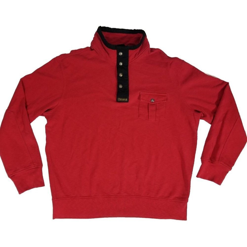 Polo Ralph Lauren Vintage 90s Pullover Heavy Collar 1/4 Zip Button Shirt Men XXL